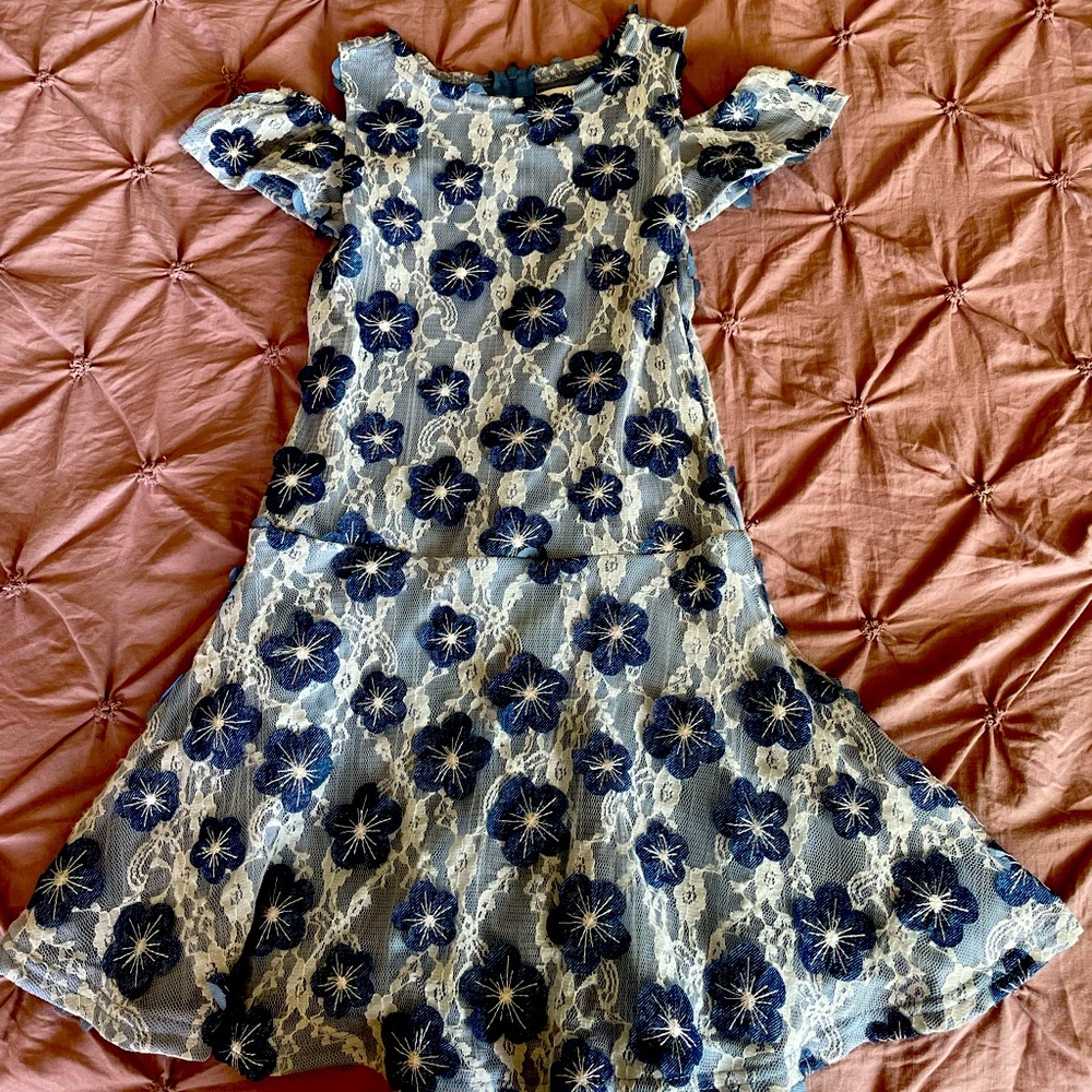 Toddler Girl Dress by Lavender. Size 5. Color Blue.  Worn once.